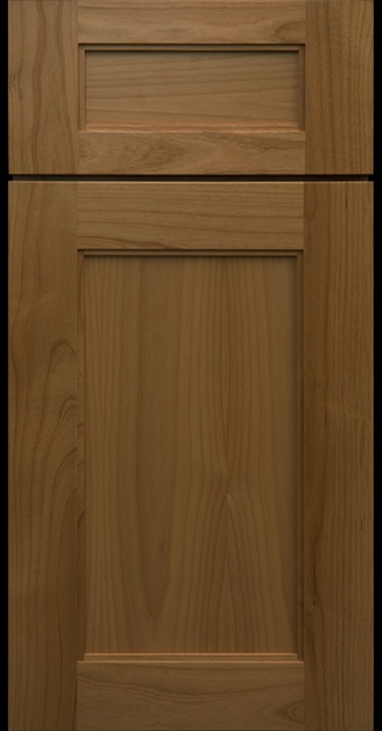 Denver Dark Stained Brown Shaker Cabinets with Semi-Gloss Finish.